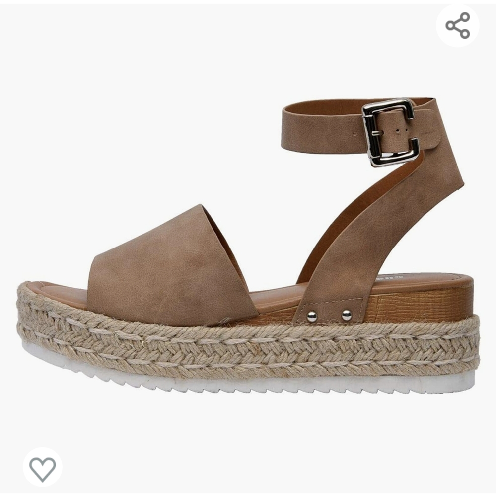 Women's Espadrille Flatform Open Toe Sandal
